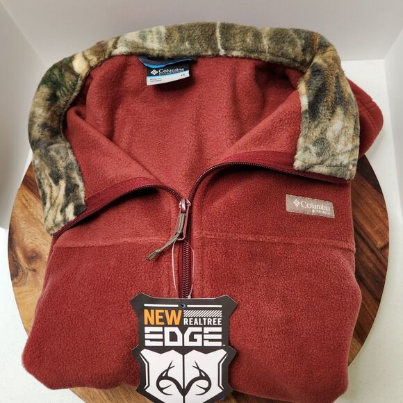 Columbia PHG Men’s 1X Fleece Jacket – Red Jasper Full Zip, NWT - Picture 1 of 12